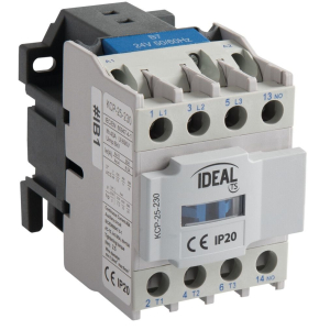 CONTATTORE DI POTENZA 3P + 1 CONTATTO N.O. DIN 220VAC 25A 5,5-11KW