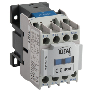 CONTATTORE DI POTENZA 3P + 1 CONTATTO N.O. DIN 220VAC 9A 2,2-5,5KW