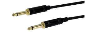 CAVO AUDIO JACK 6,35mm A JACK 6,35mm MONO OFC CONTATTI DORATI 10mt GBC