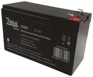 BATTERIA AL PIOMBO 12V 7Ah NERA ZODIAC