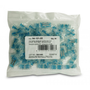 CONNETTORE RAPIDO A MORSETTO PER GIUNZIONI CONTATTI DORATI 2 POLI CAVO 0,4-0,7mm² MAX 50VDC