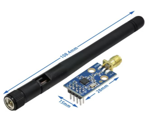 MODULO RICETRASMETTITORE RF 433MHz CC1101 SPI CONNETTORE SMA MAX 10Mbps 1.8-3.6VDC