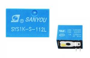 RELE' BOBINA 12VDC SPDT 5 PIN 120VAC 3A SANYOU