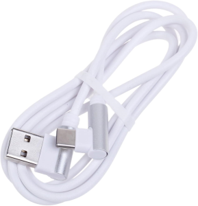 CAVO USB-A 90° A TYPE-C 90° 2A 1mt BIANCO ELLIETECH