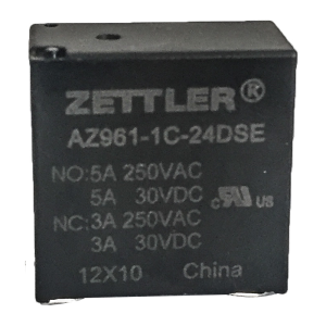 RELE' BOBINA 24VDC SPDT 5 PIN 250VAC 30VDC 5A ZETTLER