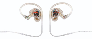 AURICOLARI IN EAR TRASPARENTI JACK 3,5mm CAVO STACCABILE OFC 120cm CUSTODIA AUDIODESIGN