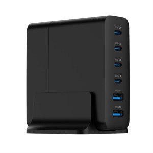 CARICABATTERIE HUB USB 6 PORTE 2xUSB/A + 4xTYPE-C GAN PD QC3.0 MAX 75W