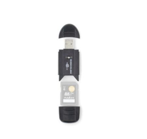 LETTORE MEMORY CARD OTG SPINA USB/A PER SD MMC SD SDHC SDXC NERO NEDIS