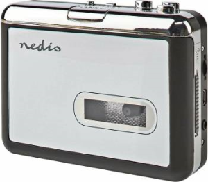 LETTORE DI AUDIOCASSETTE PORTATILE CONVERTITORE IN MP3 USB 2.0 GRIGIO NEDIS