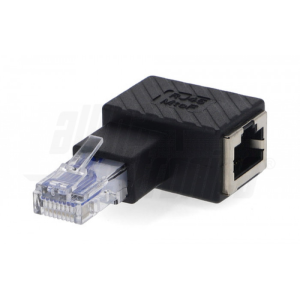 ADATTATORE AD ANGOLO 90° DA SPINA RJ45 A PRESA RJ45 PIN ESTERNO SINISTRA