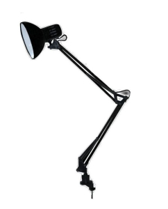 LAMPADA SNODABILE DA TAVOLO IN METALLO CON MORSETTO E27 MAX 40W CAVO 1,5mt NERA