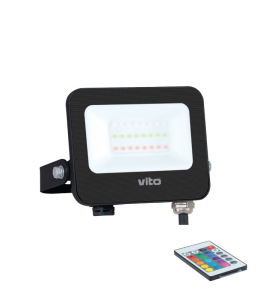 FARO LED RGBW 20W 2000LM 120 IP65 220VAC CON TELECOMANDO VITO