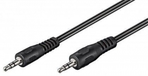 Cavo audio jack 3,5mm stereo, 5MT, nero,Spina 3,5mm  Spina 3,5mm