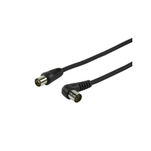 CAVO COASSIALE ANTENNA MASCHIO DRITTO-FEMMINA 90° 1,5MT NERO