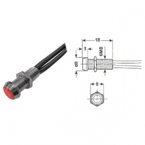 SEGNALATORE LUMINOSO NEON 220V METALLICO GIALLO