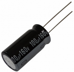 CONDENSATORE ELETTROLITICO 100uf 160V 85°