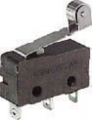 MICROSWITCH CON LEVA E ROTELLA 20X10MM 5A 125/250VAC TERMINALI SALDARE (ROTELLA IN METALLO)