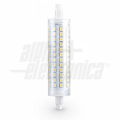 LAMPADINA LED R7S 10W 3000K BIANCO CALDO 1000LM 230VAC DIMMERABILE
