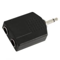 Adattatore Spina jack 3,5 stereo/2 prese jack 6,3 stereo