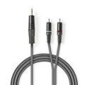 CAVO AUDIO JACK 3,5mm STEREO MASCHIO 2 RCA MASCHIO 3mt SWEEX