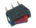 INTERRUTTORE LUMINOSO ROSSO 11 X 30MM. - 3 FASTON - 16A