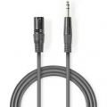 CAVO AUDIO XLR MASCHIO JACK 6,35mm MASCHIO 1,5mt BILANCIATO NEDIS