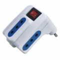 ADATTATORE SPINA 10 A E 3 PRESE 10A CON INTERRUTTORE