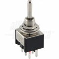 INTERRUTTORE DEVIATORE MINIATURA A LEVETTA ON/OFF/ON 5A 250VAC 6 CONTATTI C.S PCB