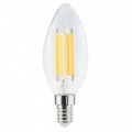LAMPADA LED CANDELA C35 serie Filament Trasp., E14, 6W, FA320°, 4000K, 220Vac, LM806, RA80, 35*97mm