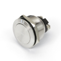 PULSANTE IN METALLO 22mm TESTA PIATTA 2 CONTATTI A VITE N.O. IP65 250VAC 5A