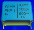 CONDENSATORE POLIPROPILENE FKP 27nF 0,027uF 27000pf 5% 1000V WIMA