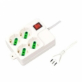 MULTIPRESA 4 POSTI BIPASSO/SCHUKO CON CAVO, SPINA 16A BIANCA