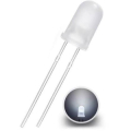 DIODO LED 5mm SATINATO BIANCO FREDDO 7000K 5000mcd 2,8-3,4VDC