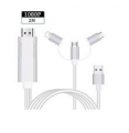 Cavo adattatore HDMI a smartphone - 3 in 1 MicroUSB, Type-C e iPhone 1080P