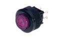INTERRUTTORE TONDO LUMINOSO ROSSO D.16mm 1A - 250V  LED 2,1V 10mA