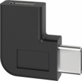 Adattatore da SPINA USB TYPE-C a PRESA USB TYPE-C 90° angolato nero
