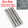 BARRA TONDA DI ZINCO LUNGHEZZA 300mm DIAMETRO 10mm