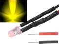 DIODO LED 5mm GIALLO 9-12VDC CON RESISTORE E CAVI PRECABLATI