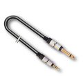 CAVO AUDIO JACK 3,5mm STEREO MASCHIO JACK 6,35mm MONO MASCHIO 3mt X-PRO DOPPIA SCHERMATURA AUDIODESIGN