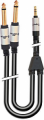 CAVO AUDIO JACK 3,5mm STEREO MASCHIO 2 JACK 6,35mm MONO MASCHIO 3mt X-PRO DOPPIA SCHERMATURA AUDIODESIGN