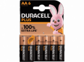 BATTERIA ALKALINA STILO AA MN1500 BLISTER 6PZ DURACELL PLUS +100%