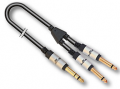 CAVO AUDIO JACK 6,35mm STEREO MASCHIO 2 JACK 6,35mm MONO MASCHIO 1,5mt X-PRO DOPPIA SCHERMATURA AUDIODESIGN