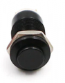 INTERRUTTORE A PULSANTE METALLO TESTA PIATTA Ø12mm IP65 NERO
