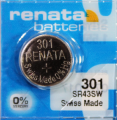 BATTERIA PILA OSSIDO DI ARGENTO 301 SR43SW SR43 1,55V BLISTER DA 1 PZ RENATA