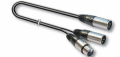 CAVO AUDIO XLR MASCHIO 2 XLR MASCHIO+FEMMINA 0,3mt STEREO AUDIODESIGN