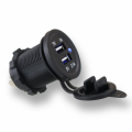 DOPPIA PRESA USB 1A / 2,1A DA PANNELLO 12V/24V BLU