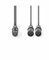 CAVO AUDIO XLR FEMMINA 2 XLR MASCHIO 1,5mt NEDIS
