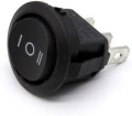 INTERRUTTORE DEVIATORE A BILACIERE ROTONDO NERO ON-OFF-ON 10A 125Vac