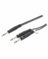 CAVO AUDIO JACK 6,35mm STEREO MASCHIO 2 JACK 6,35mm MONO MASCHIO 1,5mt