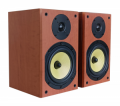 COPPIA DI DIFFUSORI PASSIVI 2 VIE DA SCAFFALE 120W 4OHM BASS REFLEX CHERRY MKC